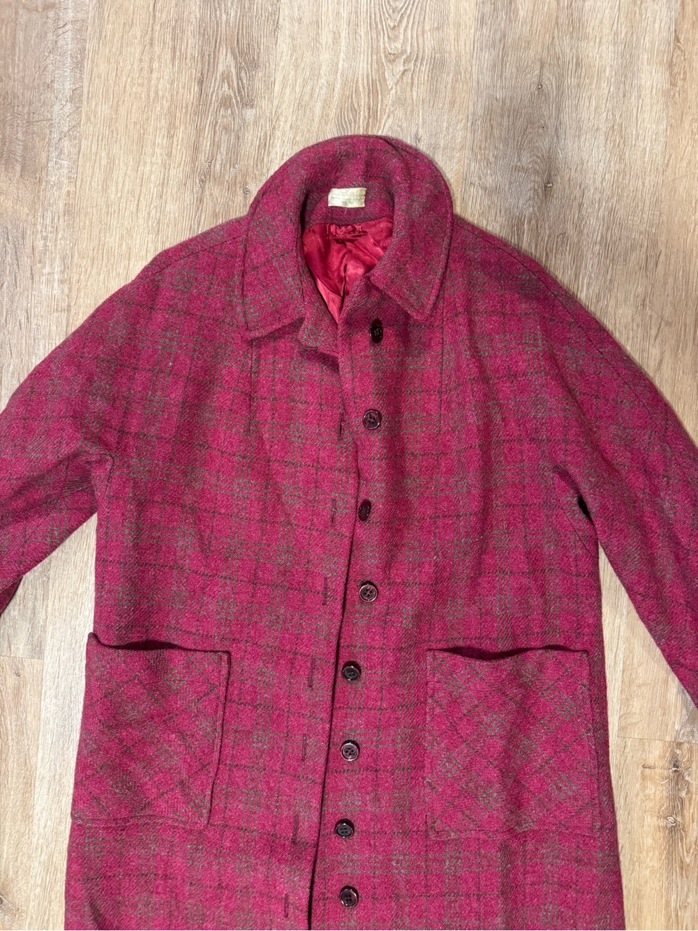 Vtg Womens Button-Front Wool Coat - Picture 5 of 16